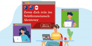 Sieben Zoom-Meetings zum Auslandsjahr mit Schulen aus Kanada, Neuseeland und Australien im September 